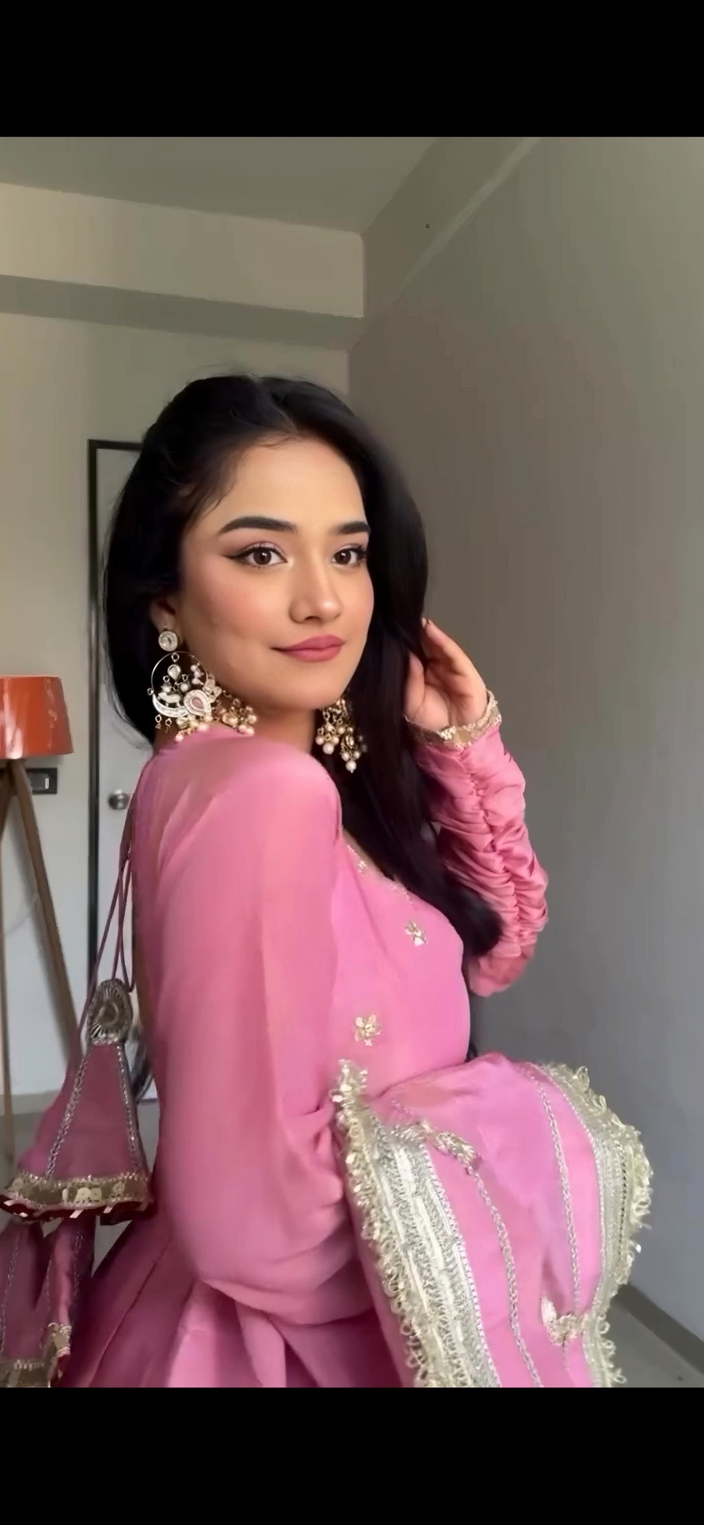 Yash Enterprise Pink Vichitra Silk Embroidery Suit Set | Grocsy