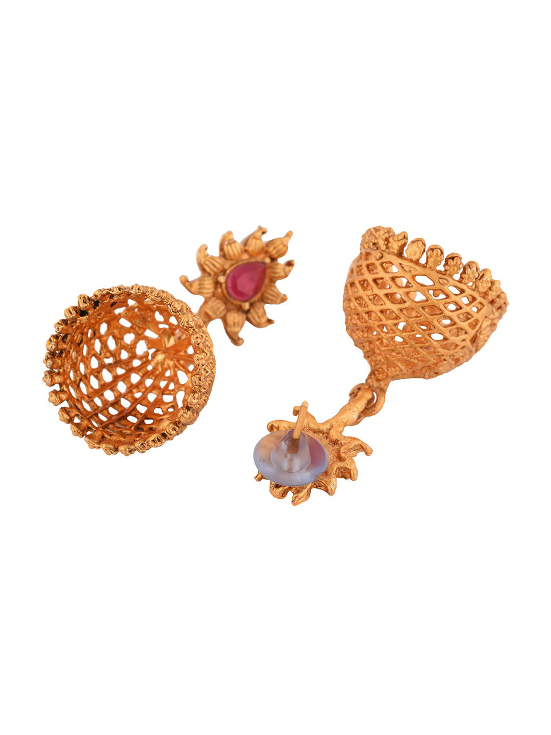 Saraf RS Jewellery Gold-Polished South Indian Imitation Bridal Temple Jewellery Set | Grocsy