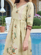 Joban Fashion Off White Position Digital Print With Position Foil Kurta Set | Grocsy