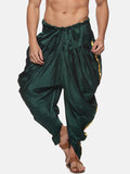 Sethukrishna Men Dark-Green Solid Dhoti Pants | Grocsy
