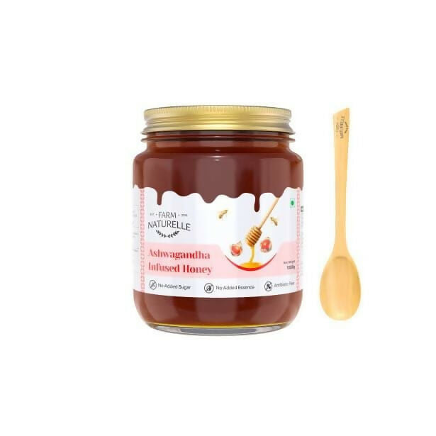 Farm Naturelle Ashwagandha Infused Honey – Natural Stress Relief & Energy Boost | Grocsy
