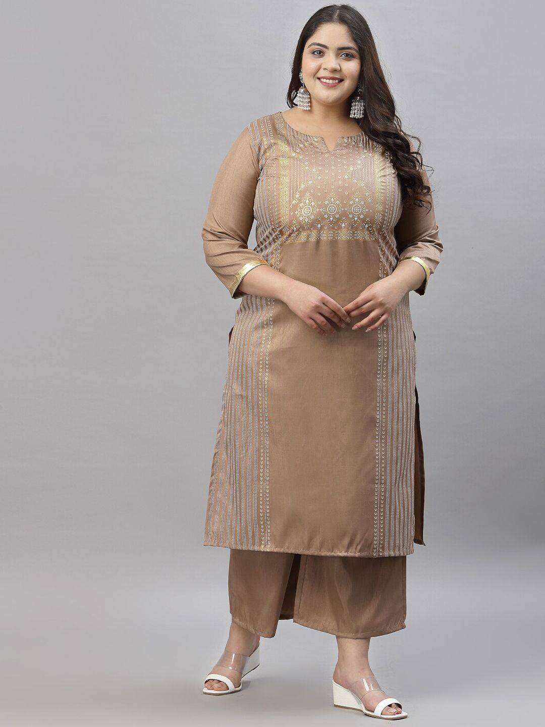 Sztori Ethnic Motifs Printed Regular Kurta with Palazzos | Grocsy