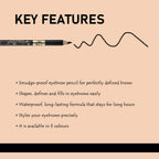 Matt Look Long Lasting Formula Professional Stylist Eyebrow Pencil - Brown | Grocsy