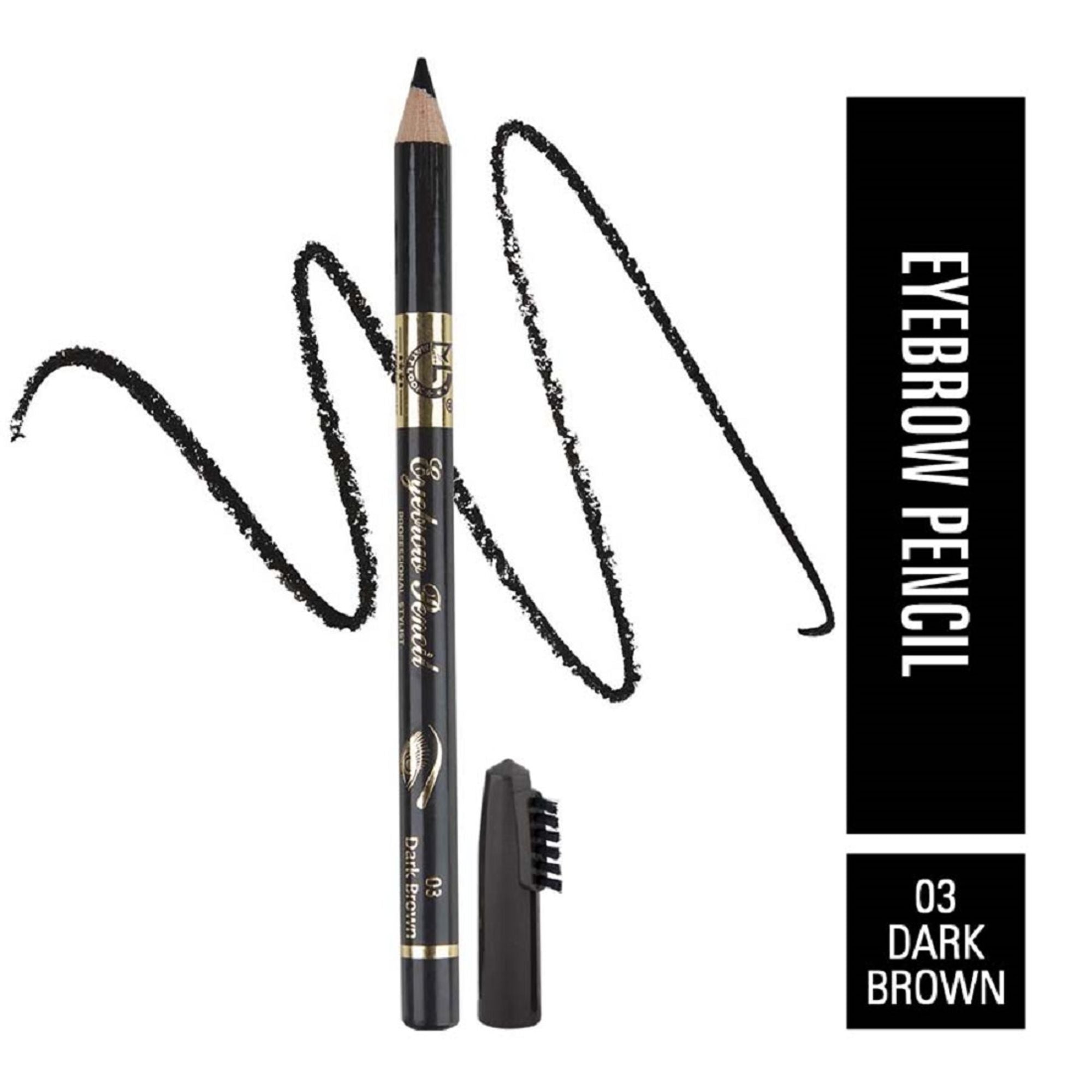Matt Look Long Lasting Formula Professional Stylist Eyebrow Pencil - Dark Brown | Grocsy