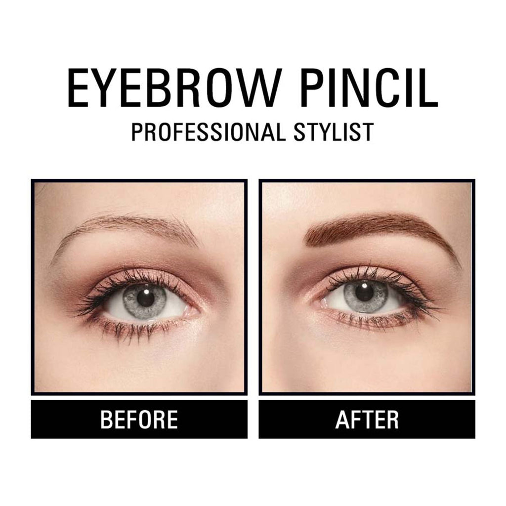 Matt Look Long Lasting Formula Professional Stylist Eyebrow Pencil - Dark Brown | Grocsy