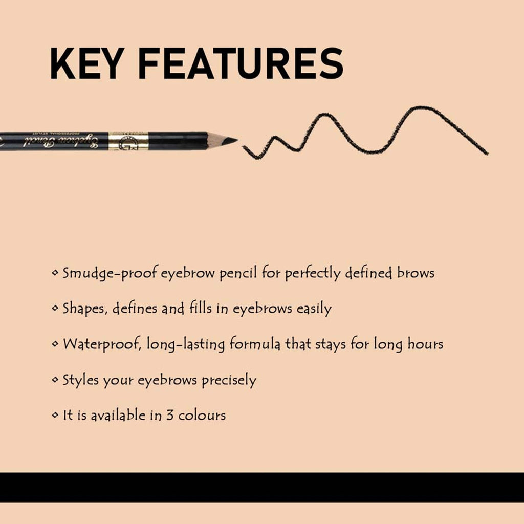 Matt Look Long Lasting Formula Professional Stylist Eyebrow Pencil - Dark Brown | Grocsy