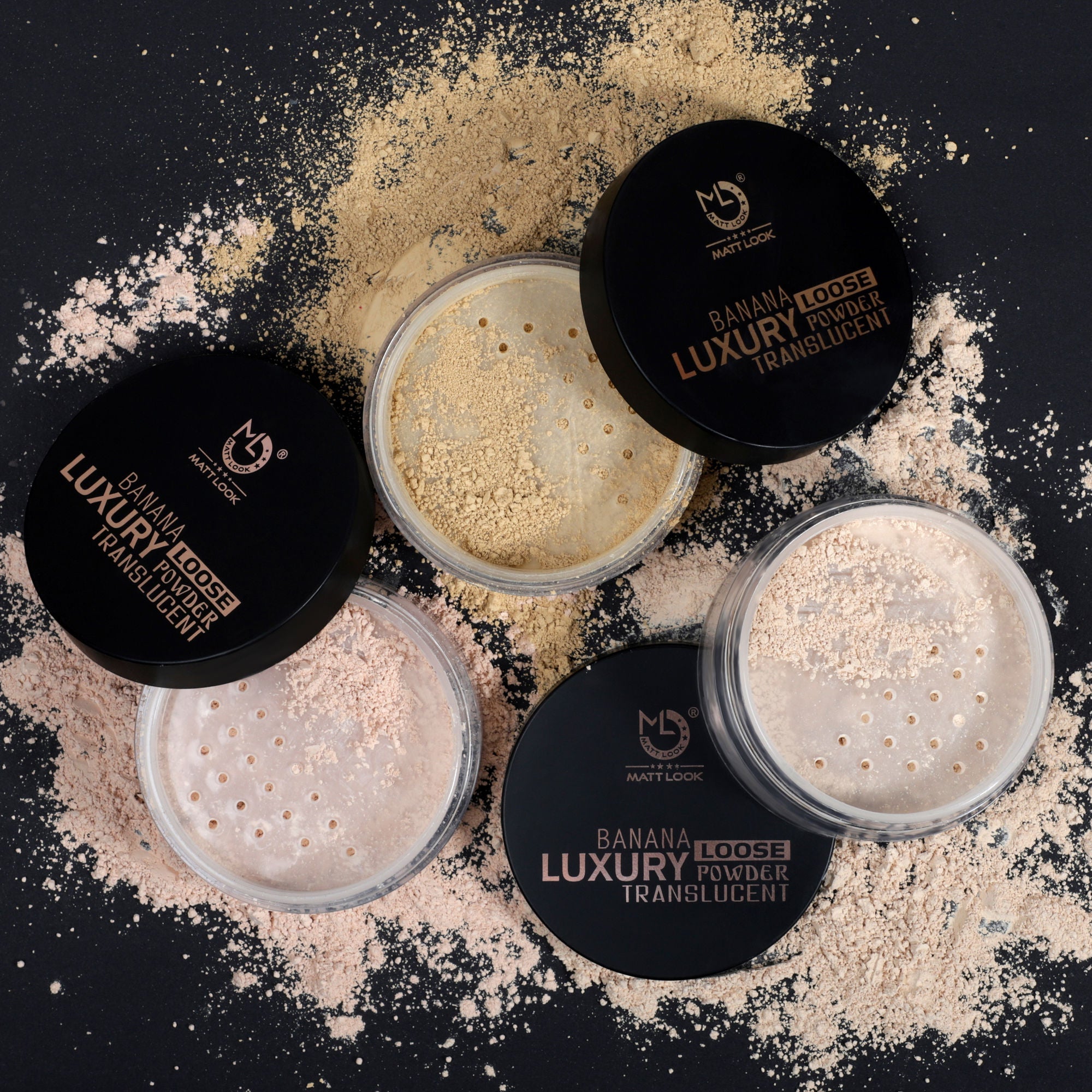 Matt Look Face Makeup Banana Luxury Loose Powder Translucent - Light | Grocsy