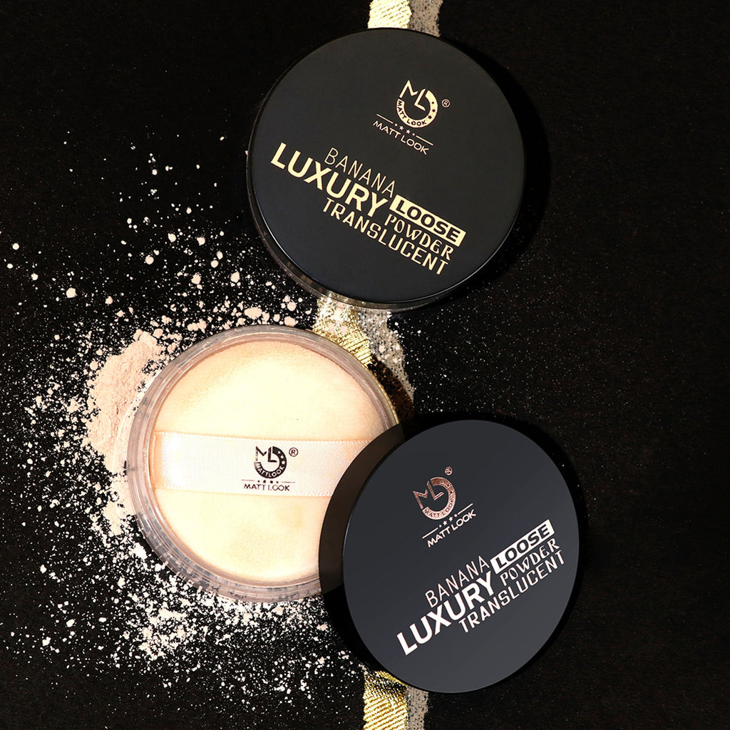 Matt Look Face Makeup Banana Luxury Loose Powder Translucent - Natural | Grocsy