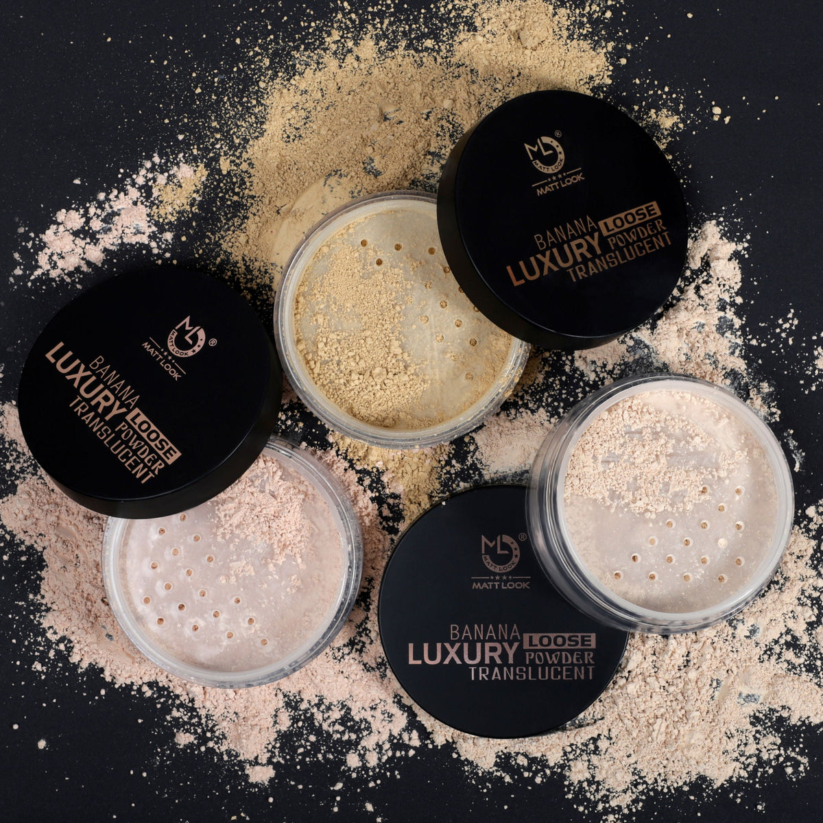 Matt Look Face Makeup Banana Luxury Loose Powder Translucent - Natural | Grocsy