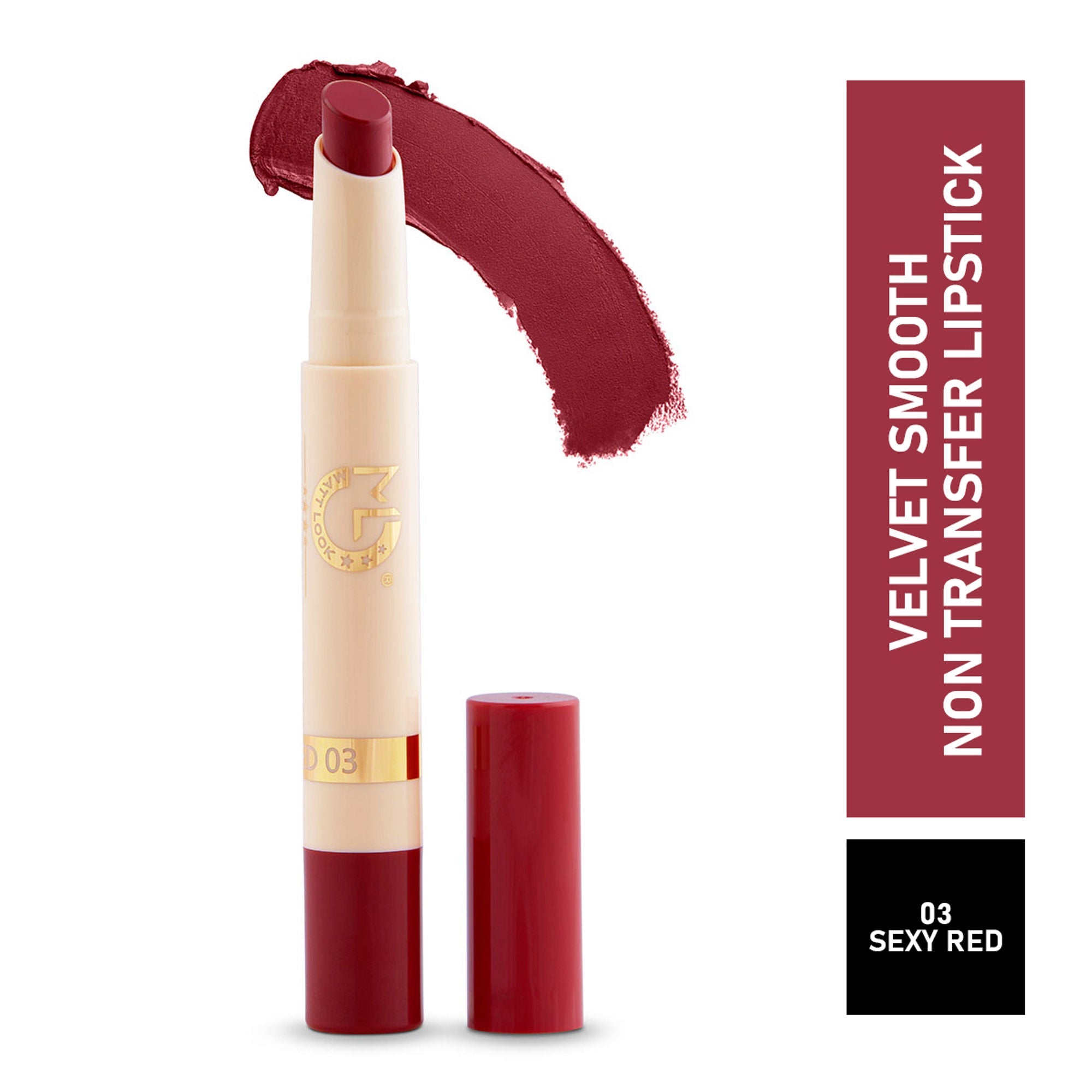 Matt Look Velvet Smooth Non Transfer Lipstick - Sexy Red | Grocsy