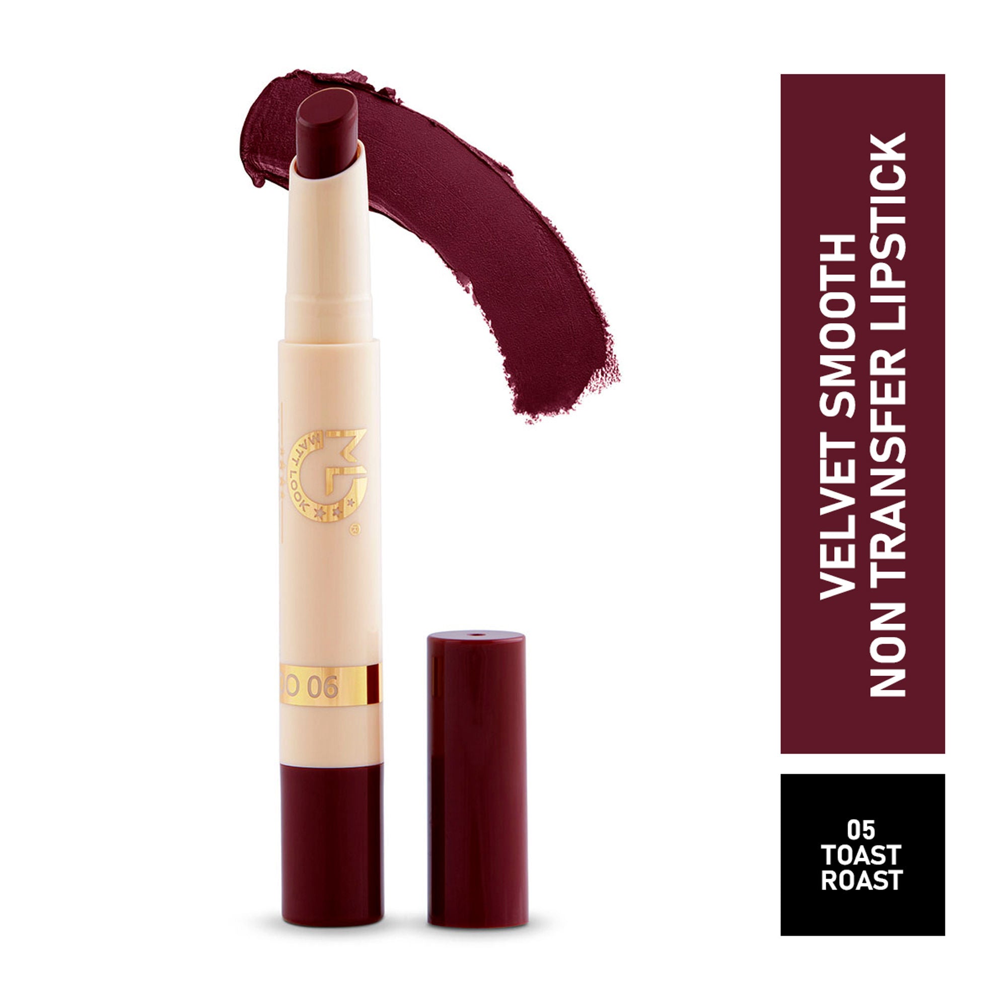 Matt Look Velvet Smooth Non Transfer Lipstick - Toast Roast | Grocsy