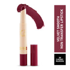 Matt Look Velvet Smooth Non Transfer Lipstick - Cherry Maroon | Grocsy