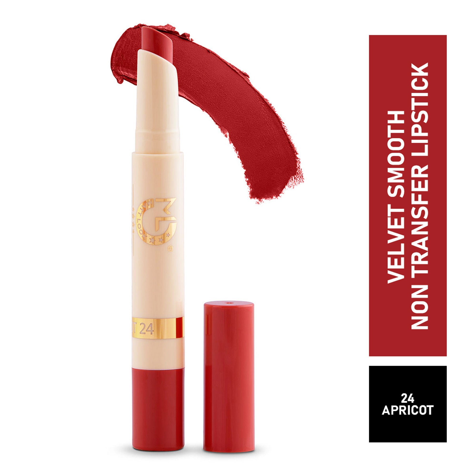 Matt Look Velvet Smooth Non Transfer Lipstick - Apricot | Grocsy