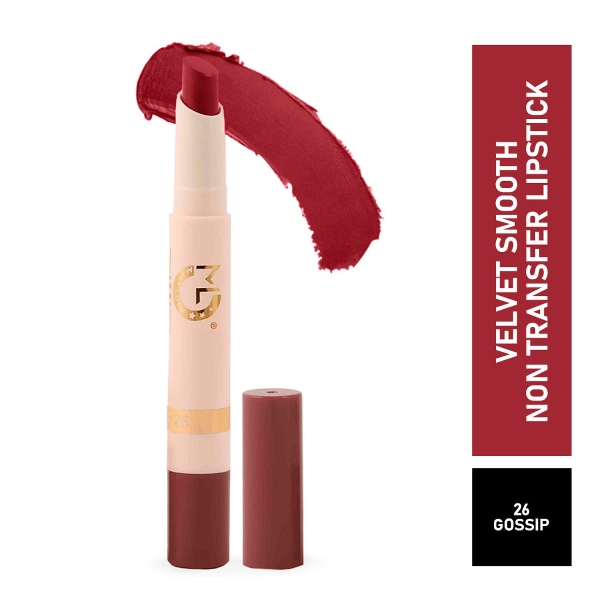 Matt Look Velvet Smooth Non Transfer Lipstick - Gossip | Grocsy