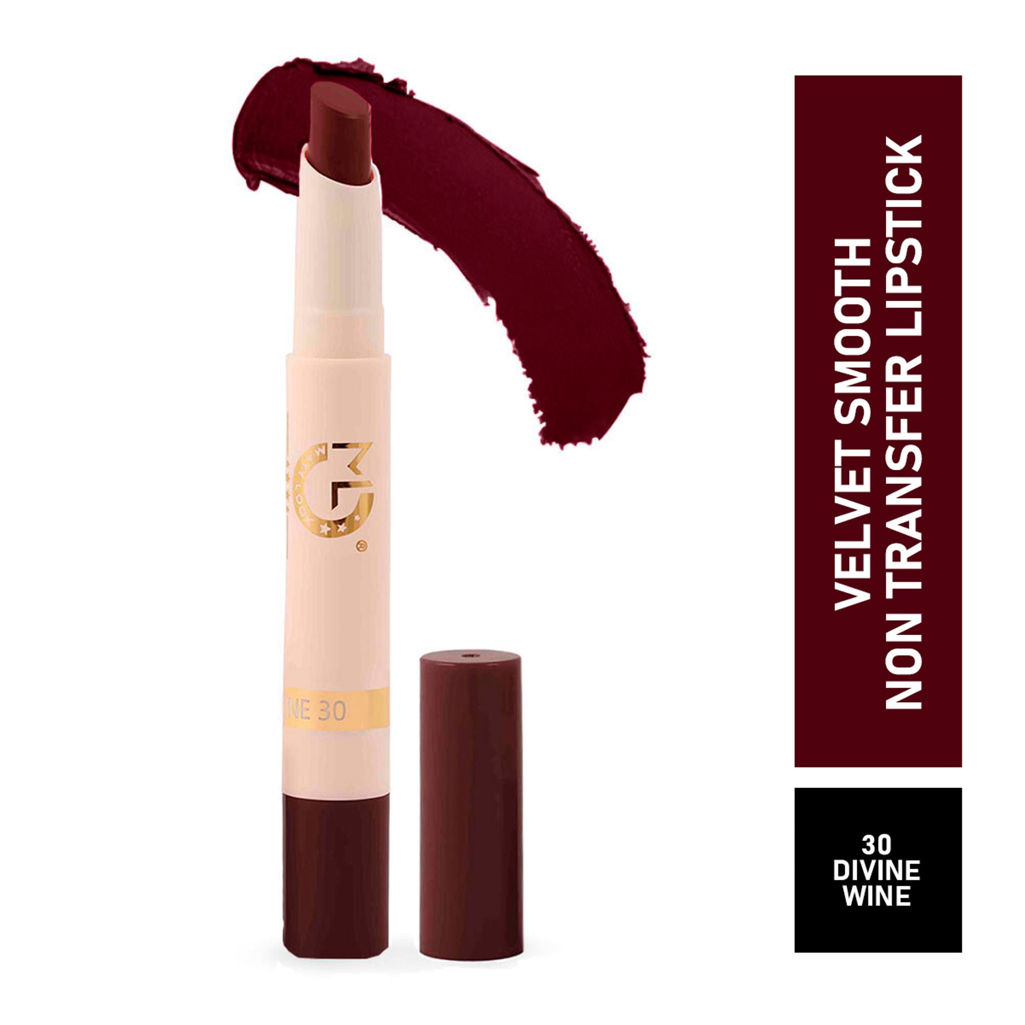 Matt Look Velvet Smooth Non Transfer Lipstick - Divine Wine | Grocsy