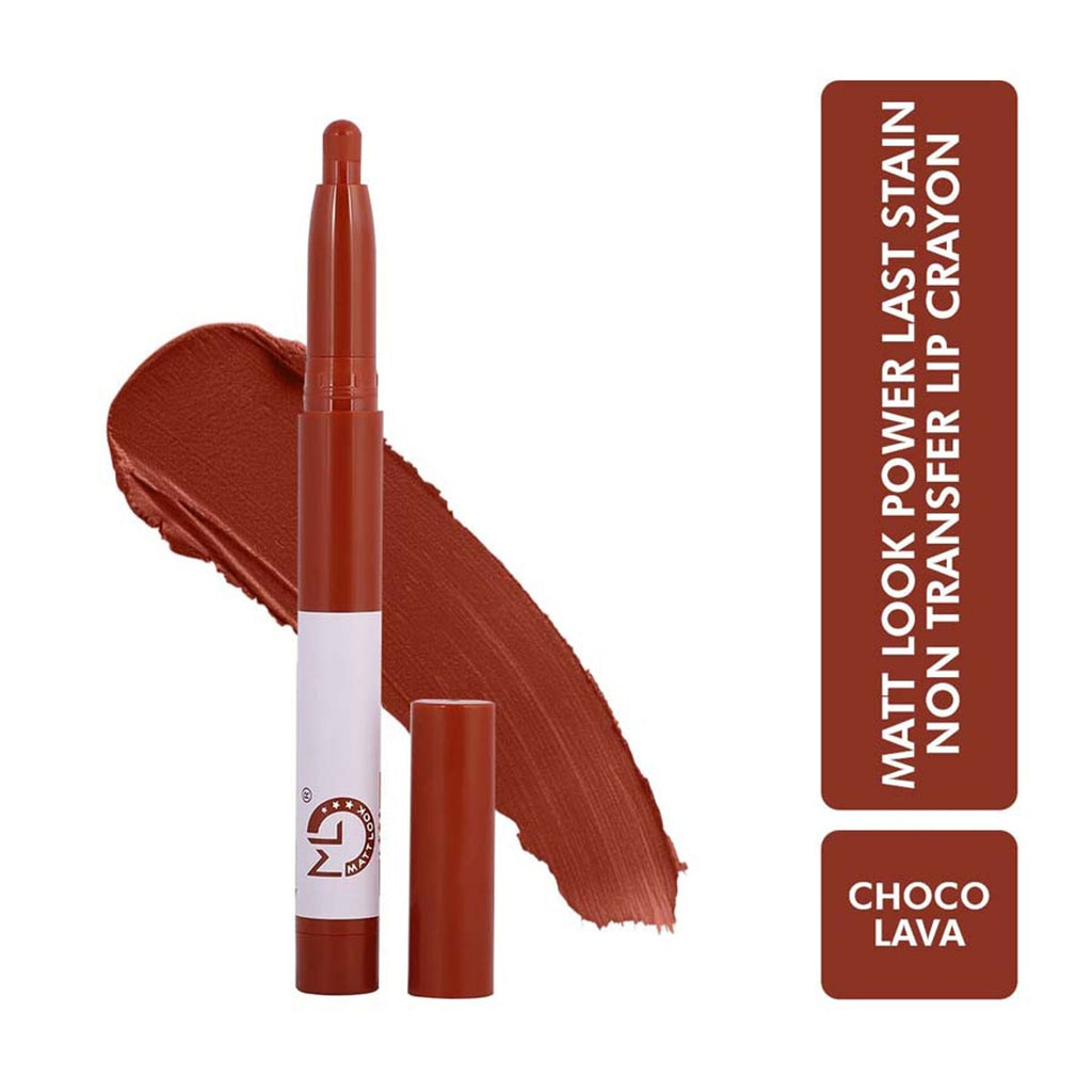 Matt Look Power Last Lip Stain Crayon Lipstick - Choco Lava | Grocsy