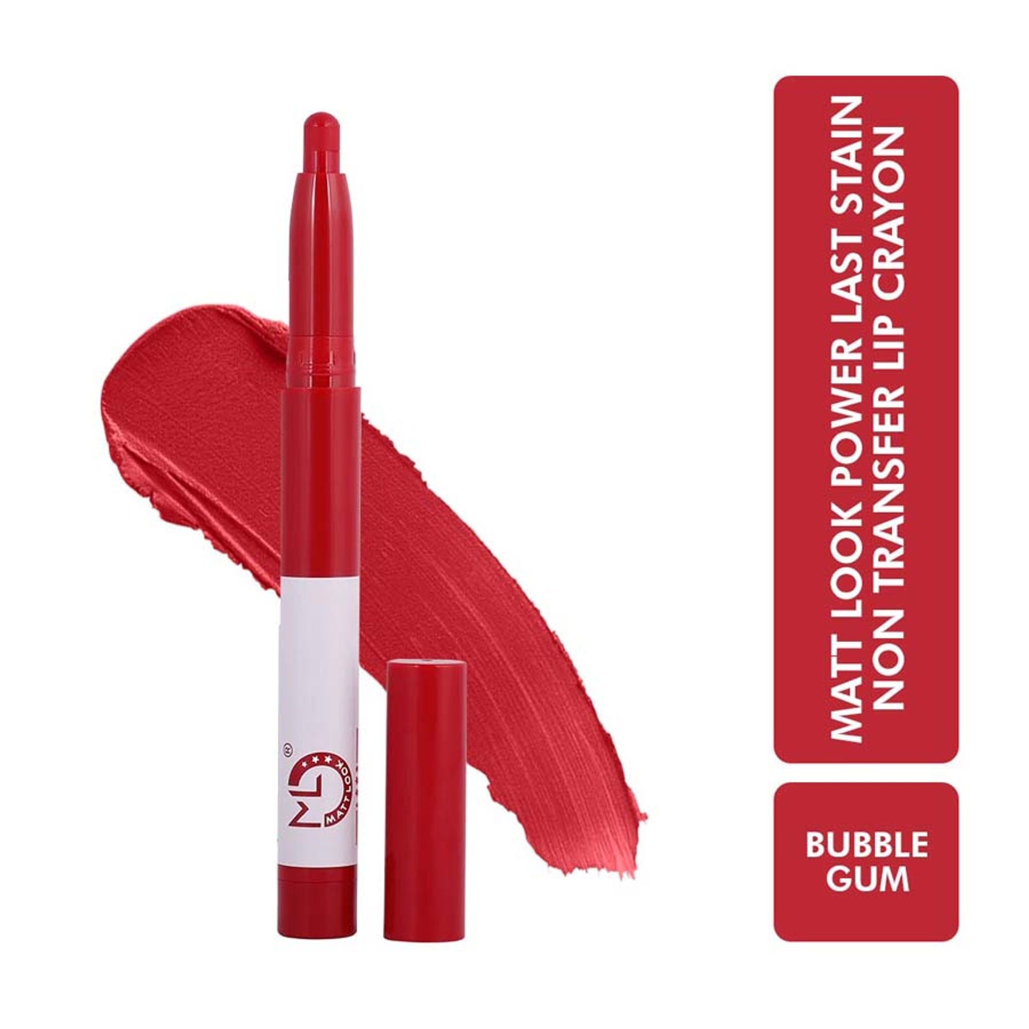 Matt Look Power Last Lip Stain Crayon Lipstick - Bubble Gum | Grocsy
