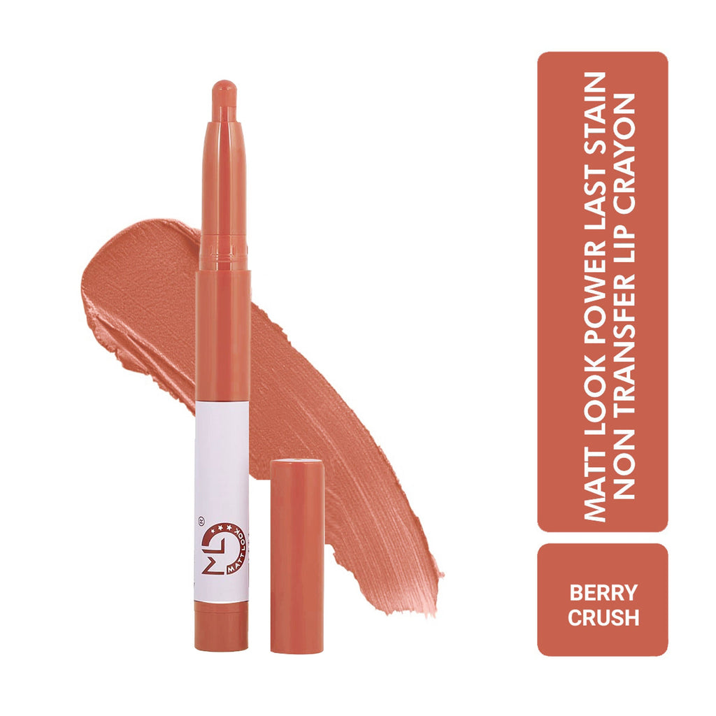 Matt Look Power Last Lip Stain Crayon Lipstick - Berry Crush | Grocsy