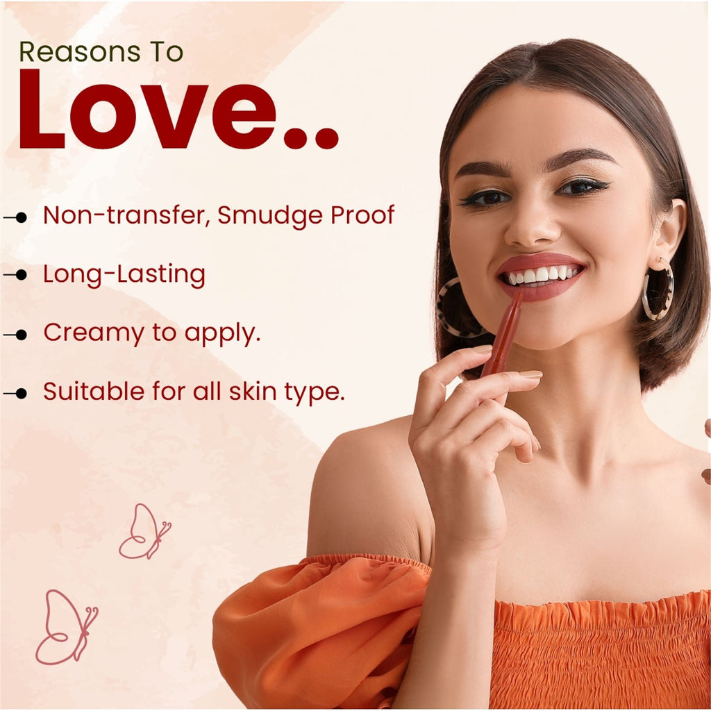 Matt Look Power Last Lip Stain Crayon Lipstick - Berry Crush | Grocsy