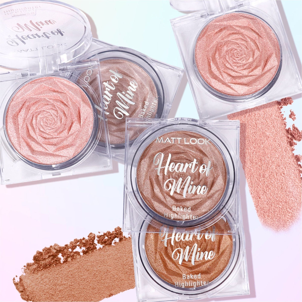 Matt Look Heart Of Mine Baked Highlighter - 03 Blossom Glow | Grocsy