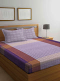 Arrabi Multicoloured 300 TC Super King Ethnic Motifs Cotton Bedsheet with 2 Pillow Covers | Grocsy