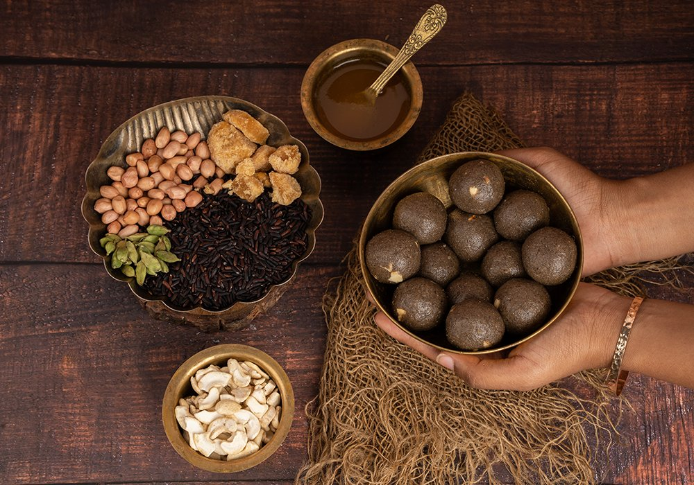Narchuvai Foods Black Rice Laddoos | Grocsy