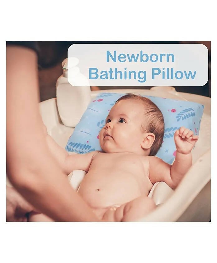 AHC New Born Baby Waterproof Bathing Pillow with Bean Filling for Bathing Chair/Tub/Sheet- Printed | Grocsy