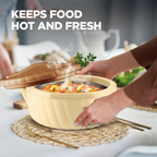 Milton Flora 1500 Insulated Inner Steel Casserole - Silky Cream | Grocsy