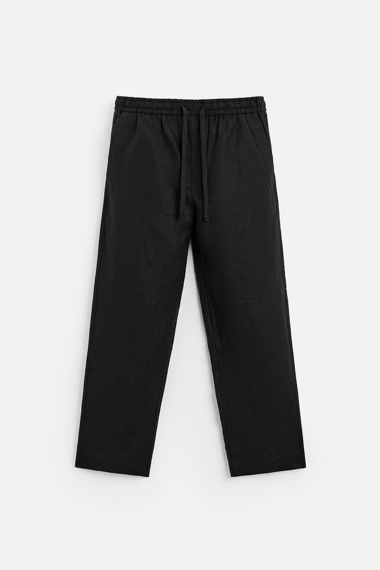 Fabmade Men’S Linen Pajama Combo – White & Black (Pack Of 2) | Grocsy