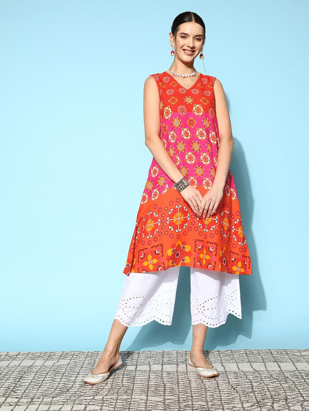 Sangria Women Ethnic Motifs Printed Kurta | Grocsy