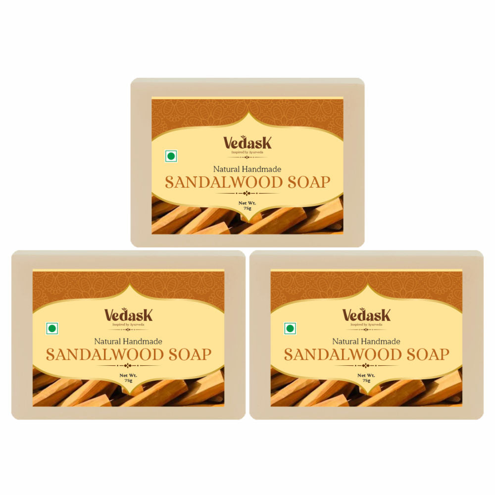 Vedask Organic Handmade Sandalwood Bath Soap | Grocsy