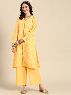 Sangria Women Ethnic Motifs Printed Kurta with Palazzos | Grocsy