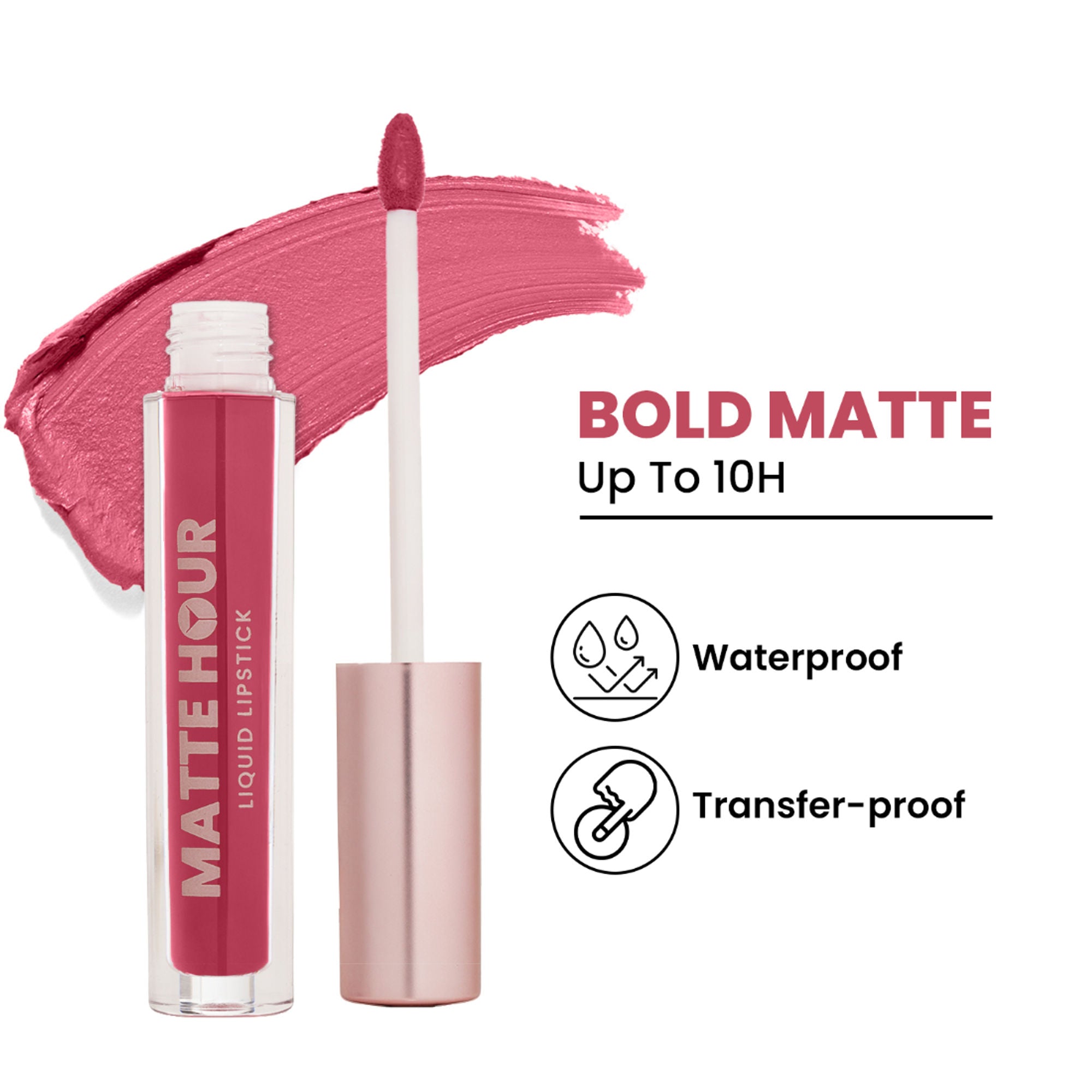 Swiss Beauty Matte Hour Waterproof Liquid Lipstick, Up To 10-Hour - 4 Peach Bellini | Grocsy