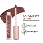 Swiss Beauty Matte Hour Waterproof Liquid Lipstick, Up To 10-Hour - 8 Smoked Bourbon | Grocsy