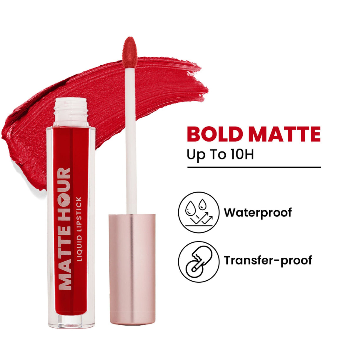 Swiss Beauty Matte Hour Waterproof Liquid Lipstick, Up To 10-Hour - 11 Bloody Mary | Grocsy