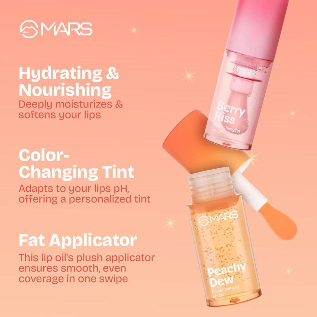 MARS Cosmetics Color Changing Protector Lip Oil - Lo-01-Peachy Dew | Grocsy