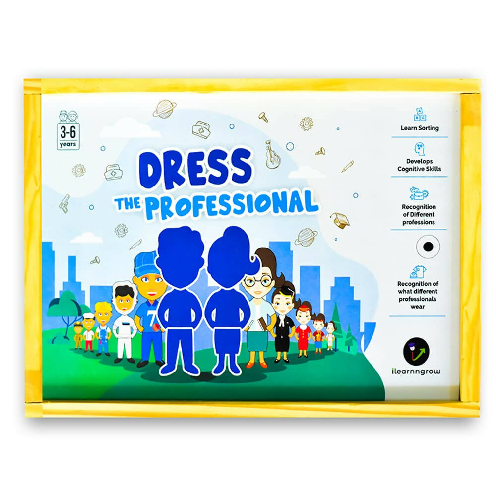 iLearnngrow Dress The Professional - Interactive & Fun Board Game for Recognition of Different Professions and Develop Cognitive Skills for Kids | Grocsy