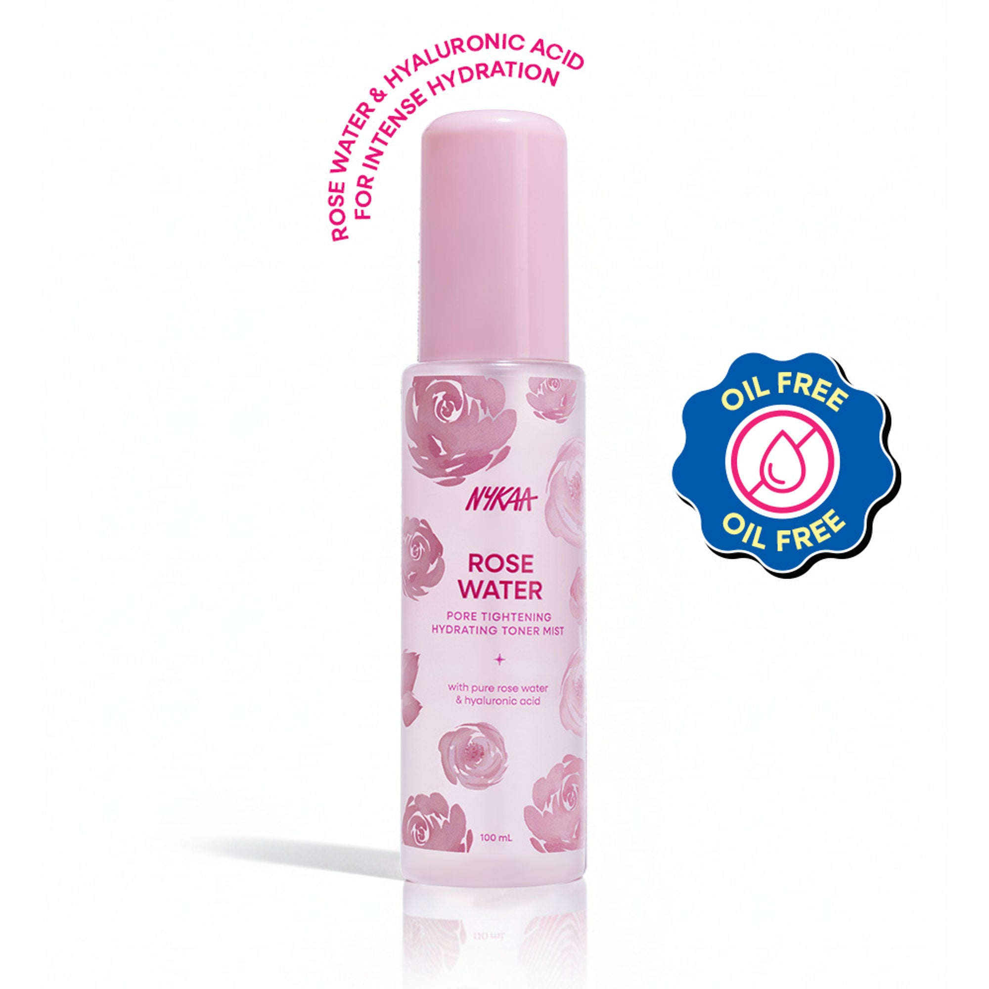 Nykaa Skin Rose Water Toner Mist with Hyaluronic Acid for Intense Hydration & Skin Barrier Repair - Rose Water and Hyaluronic Acid | Grocsy