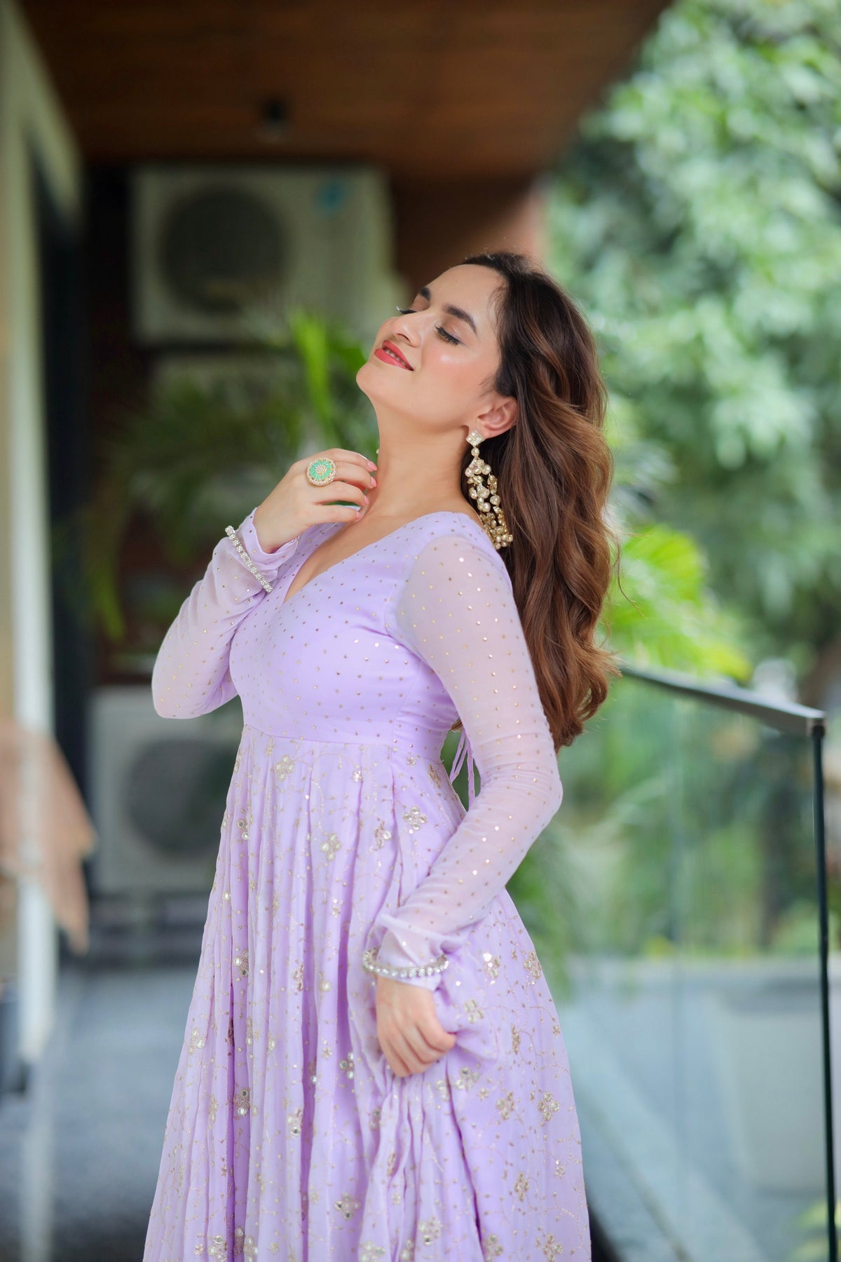 Yash Enterprise Light Purple Fux Bloomimng Silk Embroidery Suit Set | Grocsy