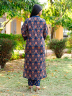 Hand Embroidered & Floral Printed Lace Detailed Kurta With Printed Pant & Dupatta Premium Luxury, Multicolor - Hiral Fashion | Grocsy