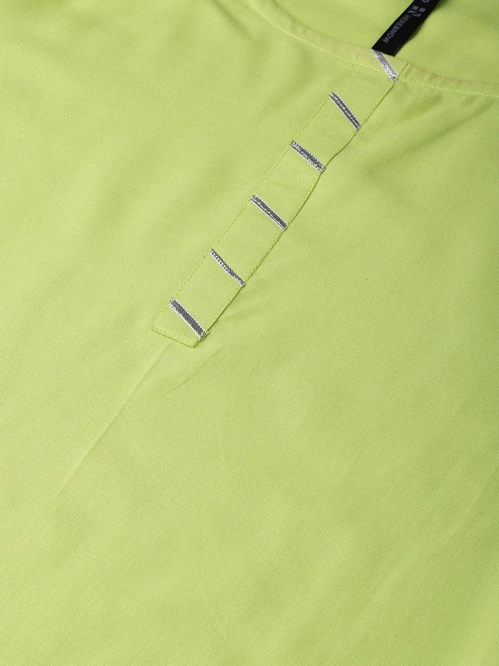 HERE&NOW Zesty Lime Green Gota Patti Kurta Set | Grocsy