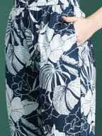 Indo Era Floral Printed Pure Cotton Kurta with Trousers | Grocsy