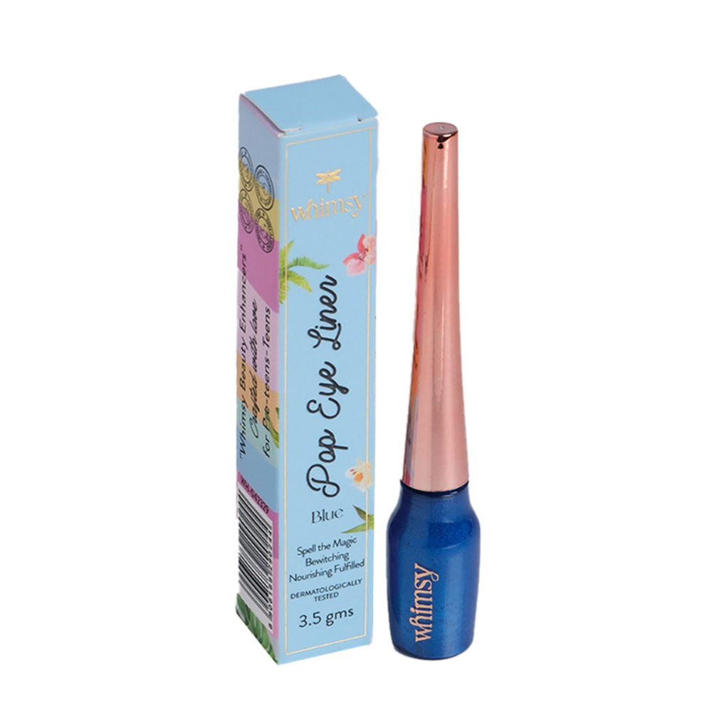 Whimsy Beauty Safe & Organic Water Washable Pop Eyeliner For Teen And Preteen Girls (Blue) | Grocsy