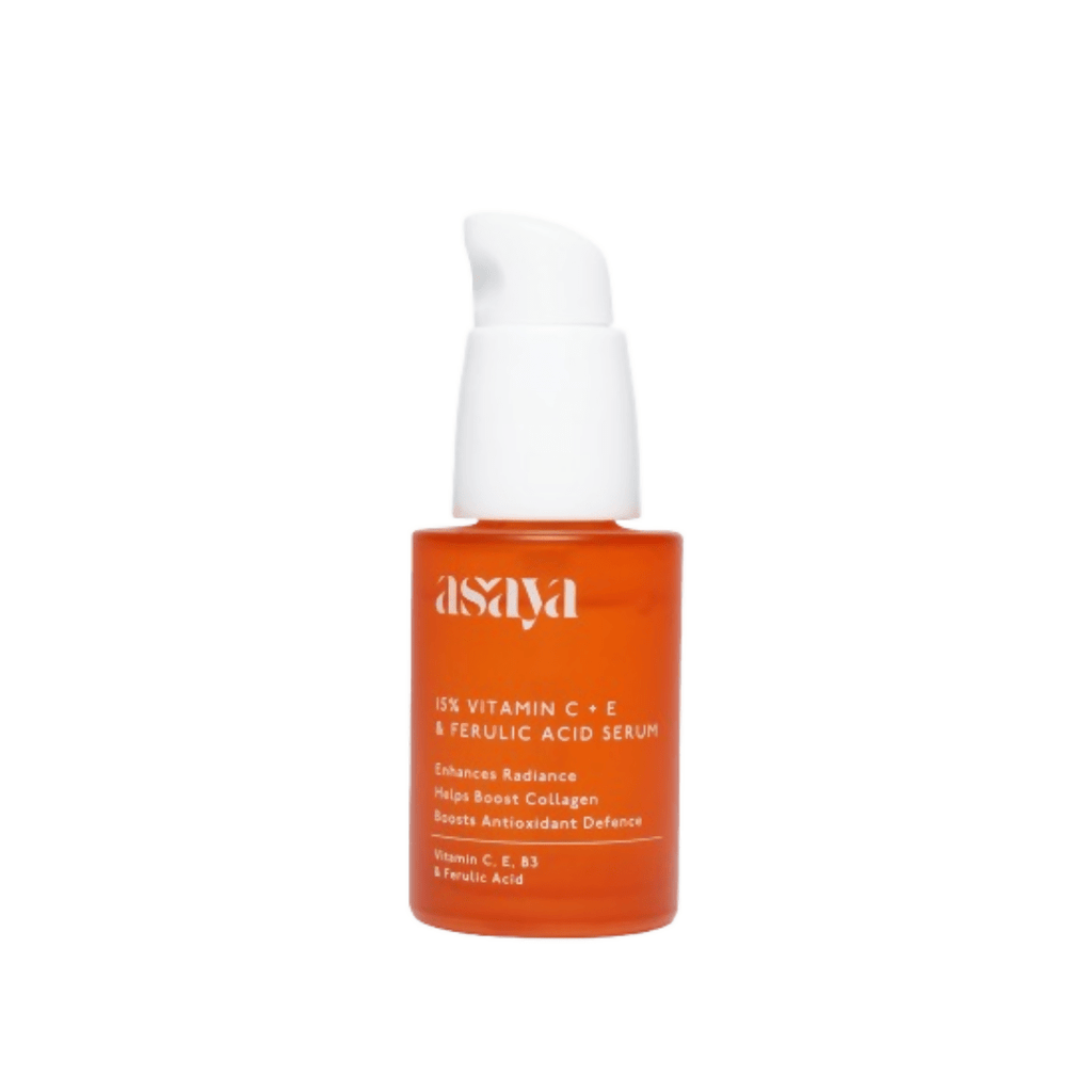 Asaya 15% Vitamin C + E Serum For Face With Ferulic Acid Brightening Serum & Skin Collagen Booster | Grocsy