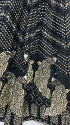 Jyoti Fashion Women's Black Bridal Net Fancy Foil & Sequins with Multi Thread Embroidered Wedding Lehenga Choli | Grocsy