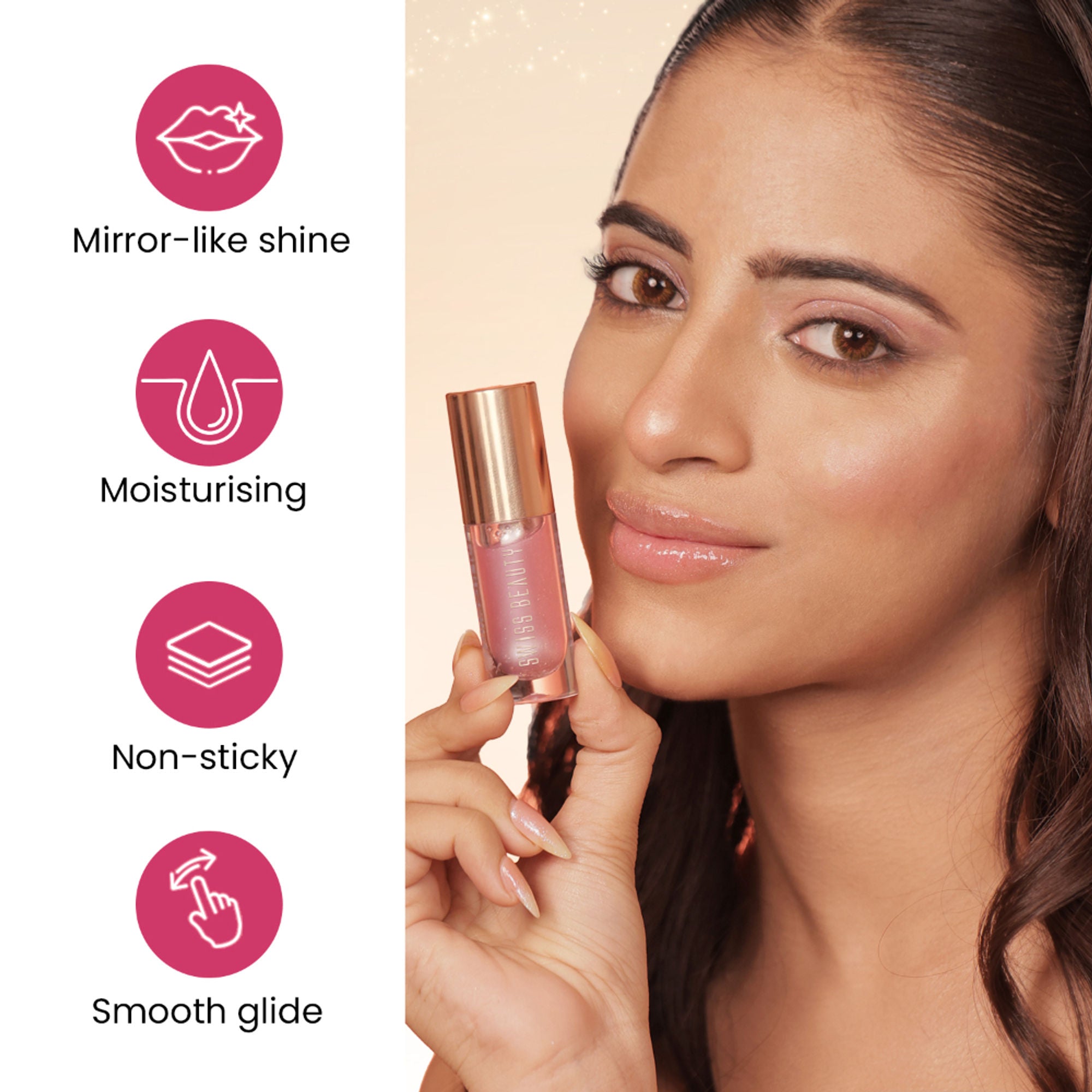 Swiss Beauty Moist Heist Shimmer Lip Oil Luminous Shine , Hydrating & Lightweight - 3 Orange Alert | Grocsy