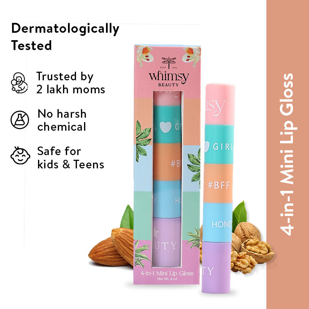 Whimsy Beauty 4-in-1 Mini Lip Gloss | Grocsy