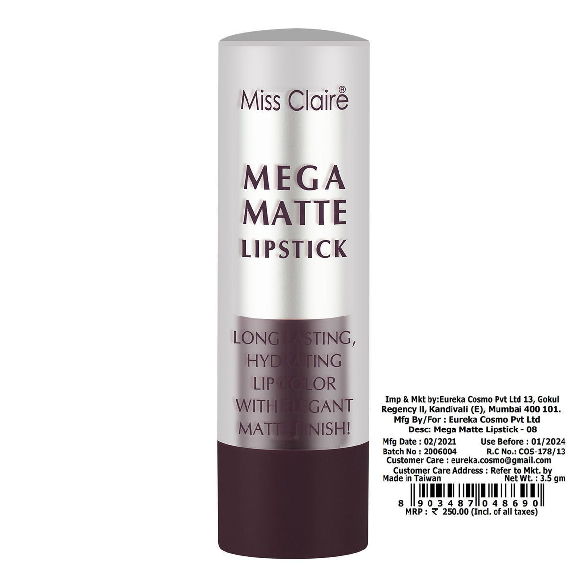 Miss Claire Mega Matte Lipstick - 8 | Grocsy