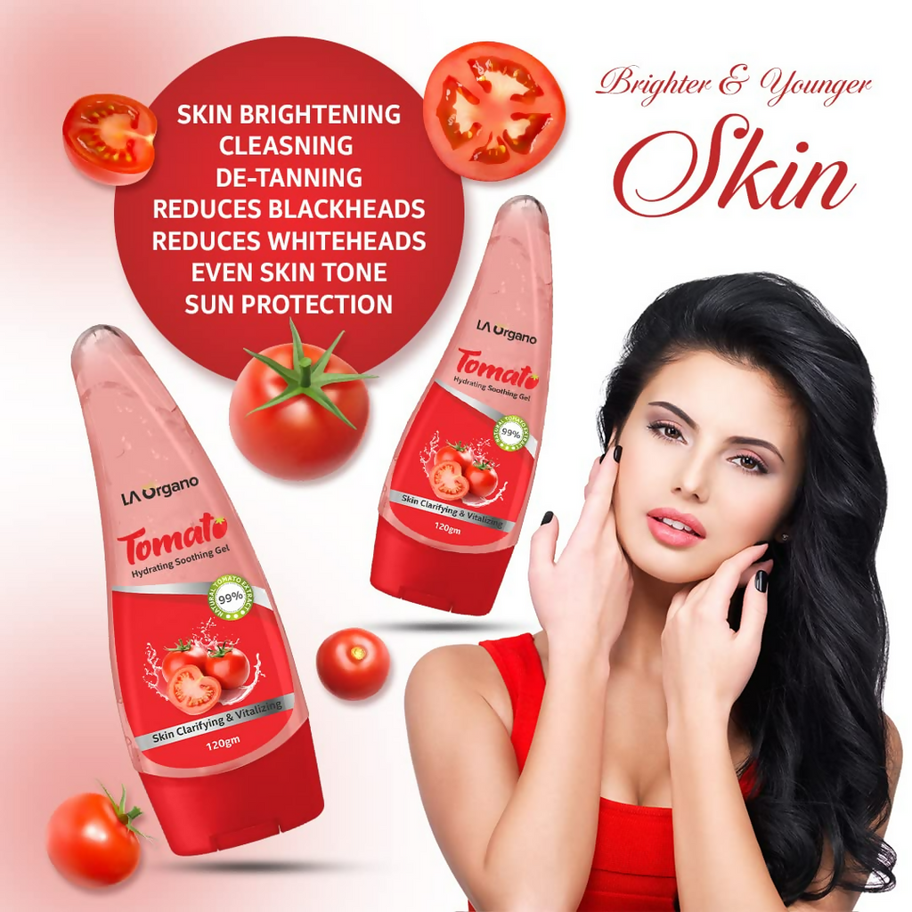LA Organo Aloevera Gel & Tomato Hydrating Soothing Gel Combo | Grocsy