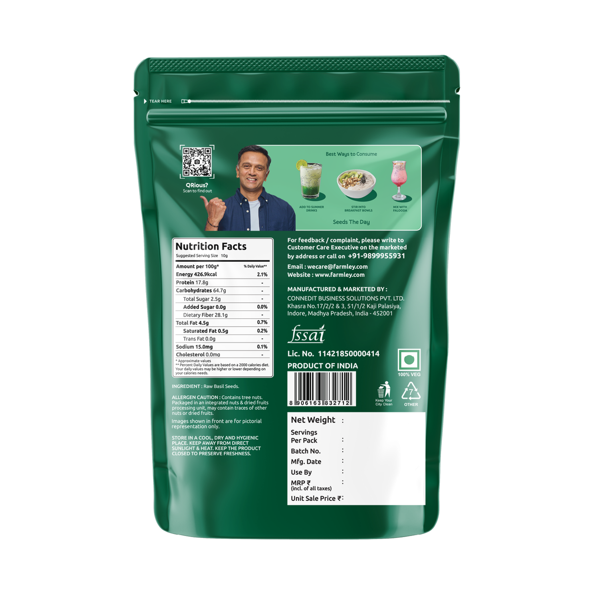 Farmley Basil Seeds | Grocsy